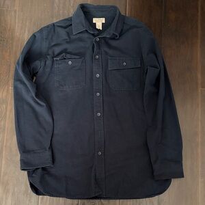 L.L. Bean Black Chamois Cloth Shirt